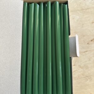 Eco Products 8.5 inch Green Unwrapped Straw. 10mm Diameter. Angle Cut. 120 Per Box