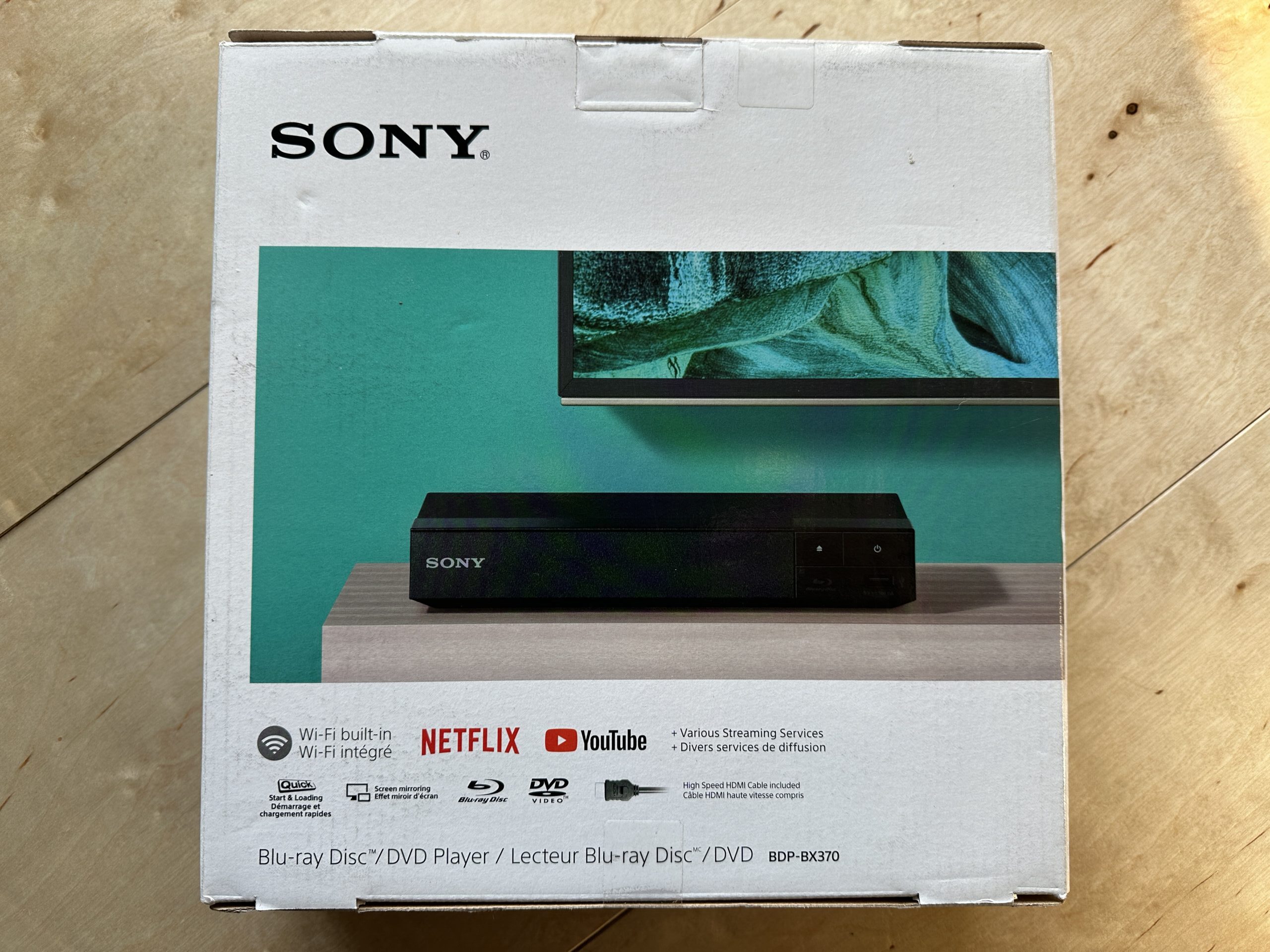 Sony BDPBX370 Streaming Bluray DVD Player with builtin WiFi, Dolby
