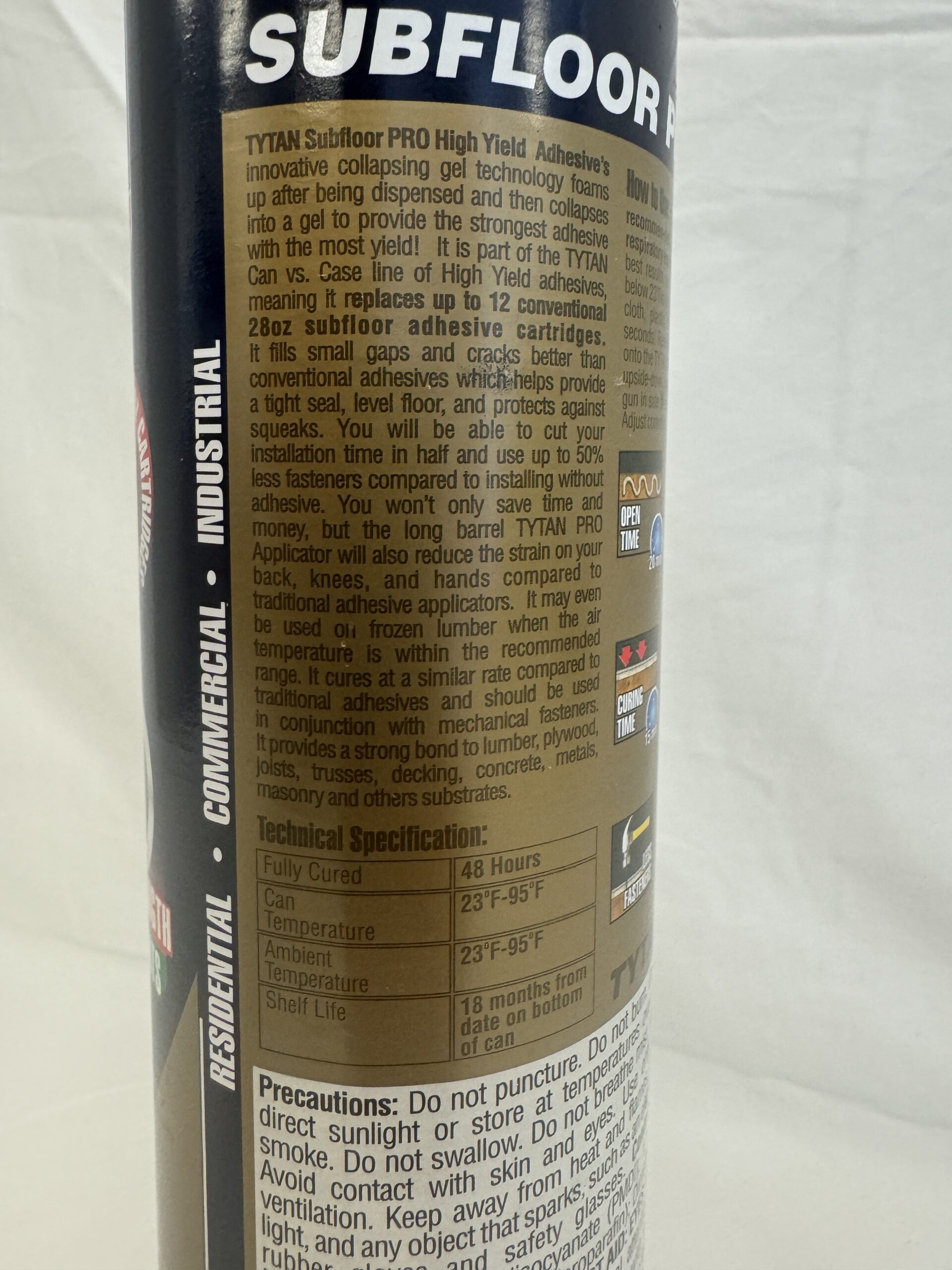 Subfloor Pro High Yield Adhesive, 29 oz. Gun, Amber, Can (Case of 12 Cans) - Image 5