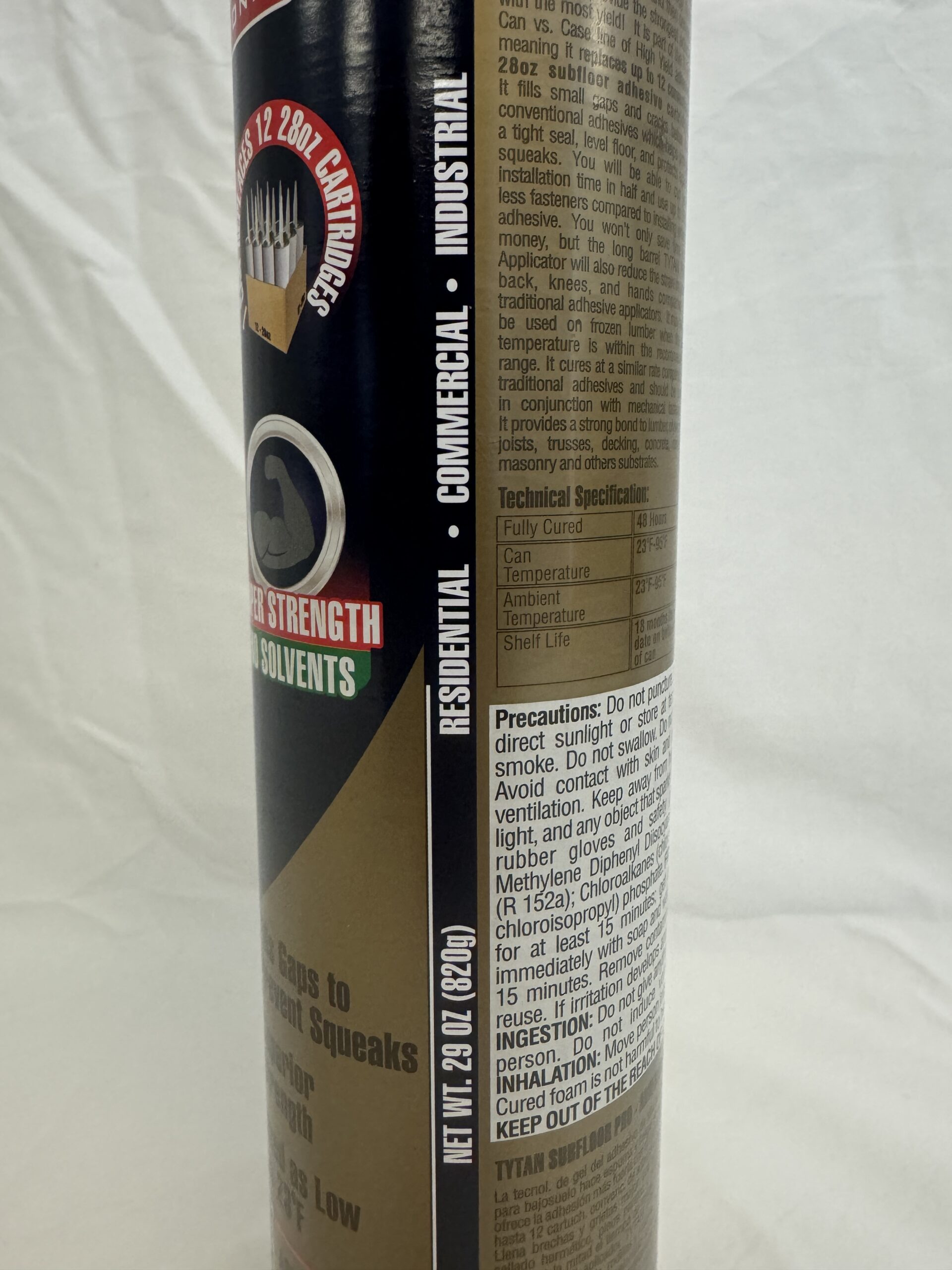 Subfloor Pro High Yield Adhesive, 29 oz. Gun, Amber, Can (Case of 12 Cans) - Image 7